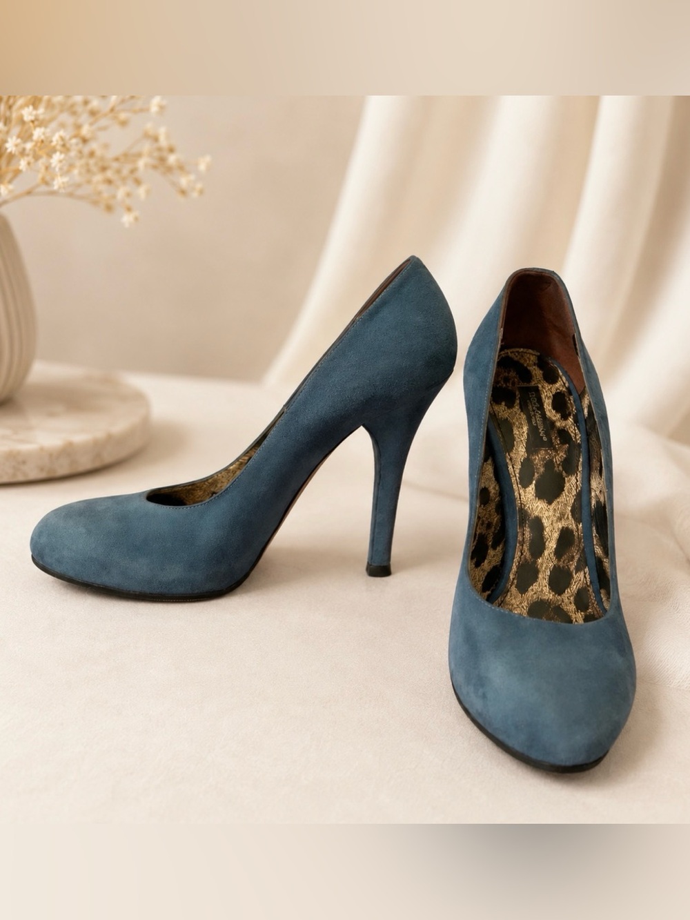 DOLCE & GABBANA Authentic heels pumps blue 39 us 9 - Picture 2 of 10